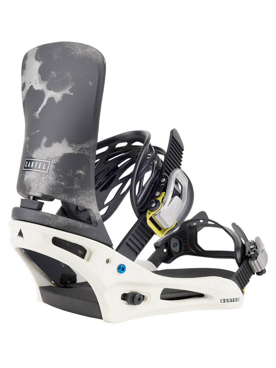 BURTON CARTEL RE FLEX SNOWBOARD BINDINGS WHITE GRAPHIC 2024