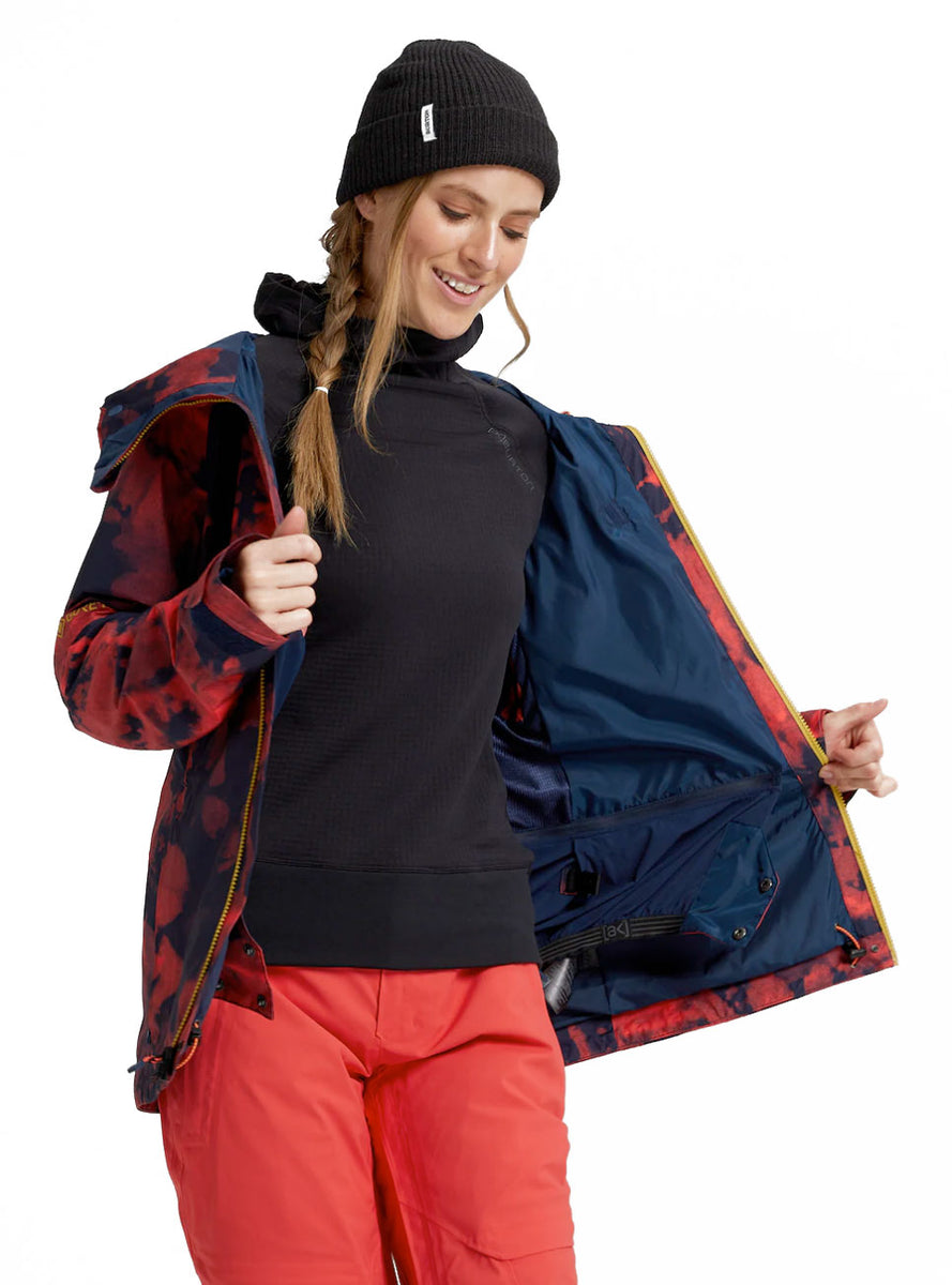 BURTON WOMENS AK GORE TEX 2L UPSHIFT SNOWBOARD JACKET HIBISCUS