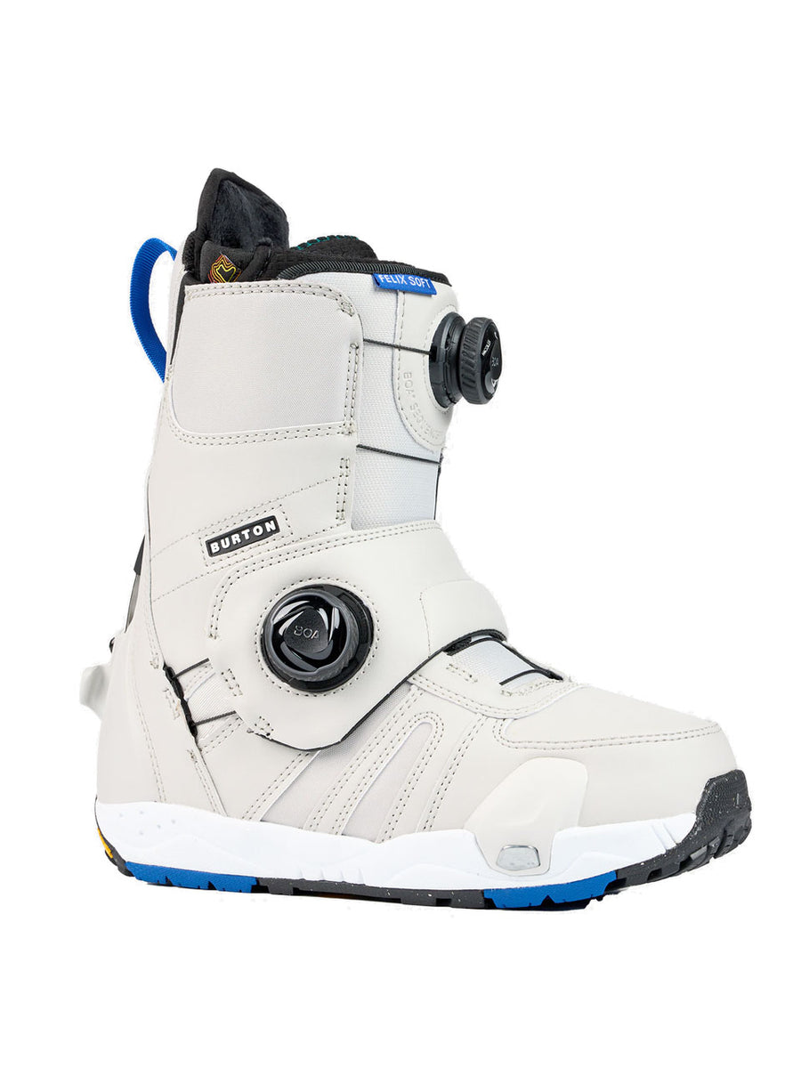 BURTON WOMENS FELIX STEP ON SNOWBOARD BOOTS - GRAY CLOUD - 2023 