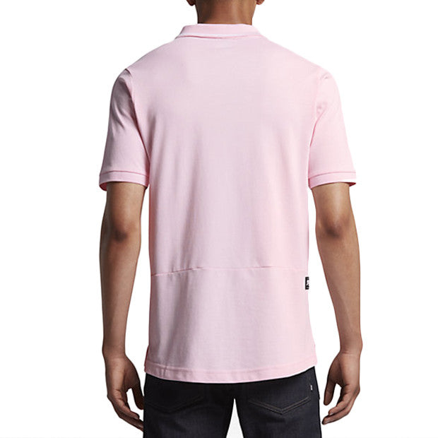 BioenergylistsShops - Nike SB Jacquard Long Sleeve Polo Shirt - Pink Oxford  / Dark Wine / Pi