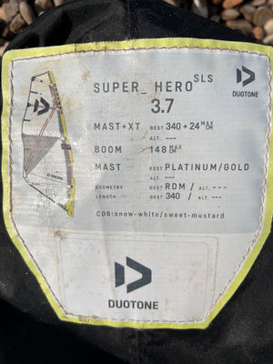 
                  
                    Load image into Gallery viewer, 2024 Duotone Super Hero SLS 3.7 m2 Used windsurfing sails
                  
                