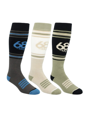 
                  
                    Load image into Gallery viewer, 686 GAMEDAY SNOWBOARD SOCKS 3-PACK SOCKS
                  
                