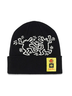 
                  
                    Load image into Gallery viewer, 686 KEITH HARING BEANIE - BLACK BLACK BEANIES
                  
                