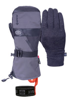 686 GORE-TEX SMARTY 3 IN 1 GAUNTLET SNOWBOARD MITT - CHARCOAL - 2025 CHARCOAL SNOWBOARD GLOVES