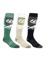 686 SNOW CAPS SNOWBOARD SOCKS 3-PACK SOCKS