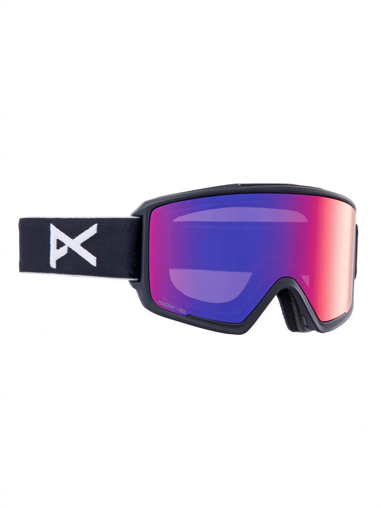 ANON M3 SNOWBOARD GOGGLES - BLACK SUNNY RED - 2025 BLACK SUNNY RED - CLOUDY BURST GOGGLES