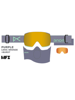 
                  
                    Load image into Gallery viewer, ANON M5S SNOWBOARD GOGGLES - PURPLE SUNNY BRONZE - 2025 GOGGLES
                  
                