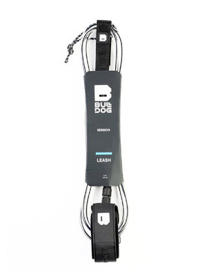 
                  
                    Load image into Gallery viewer, BULLDOG SESSION 7&amp;#39; SURFBOARD LEASH 7&amp;#39; BLACK WHITE SURF LEASH
                  
                