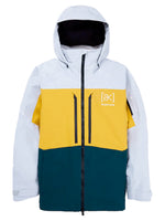 BURTON AK SWASH GORE-TEX 2L SNOWBOARD JACKET - GRAY CLOUD/GOLDENROD/DEEP EMERALD - 2025 LARGE GRAY CLOUD GOLDENROD DEEP EMERALD SNOWBOARD JACKETS