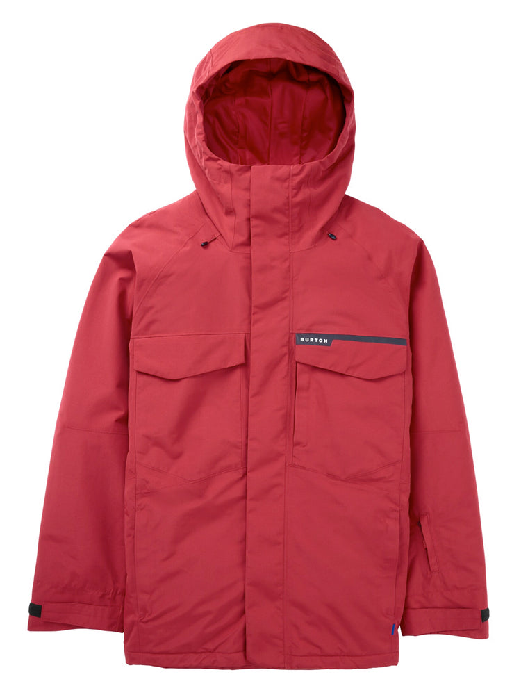 BURTON COVERT 2.0 2L SNOWBOARD JACKET - DEEP RED - 2025 DEEP RED SNOWBOARD JACKETS