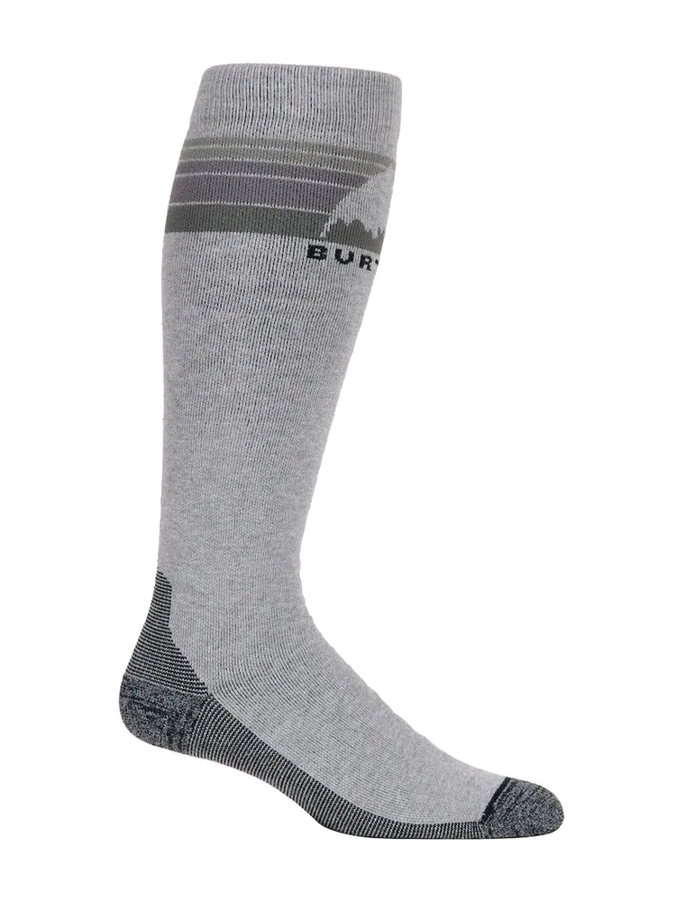 BURTON EMBLEM MIDWEIGHT SNOWBOARD SOCKS - GRAY HEATHER - 2025 GRAY HEATHER SOCKS