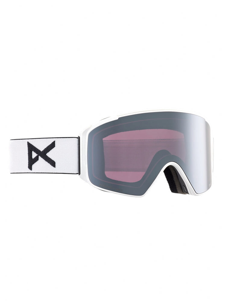 ANON M4S CYLINDRICAL SNOWBOARD GOGGLES - WHITE SUNNY ONYX - 2025 WHITE SUNNY ONYX - VARIABLE VIOLET GOGGLES