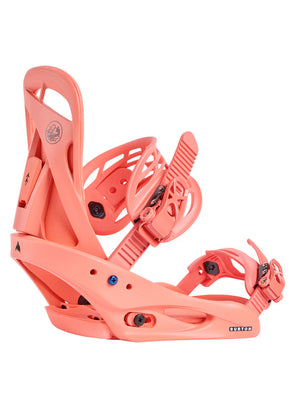 
                  
                    Load image into Gallery viewer, BURTON WOMENS CITIZEN SNOWBOARD RE:FLEX BINDINGS - PEACH ECHO - 2025 SNOWBOARD BINDINGS
                  
                