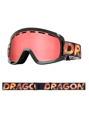 
                  
                    Load image into Gallery viewer, DRAGON D1 OTG SNOWBOARD GOGGLES - KLASH RED IONIZED + ROSE LENS - 2025 GOGGLES
                  
                