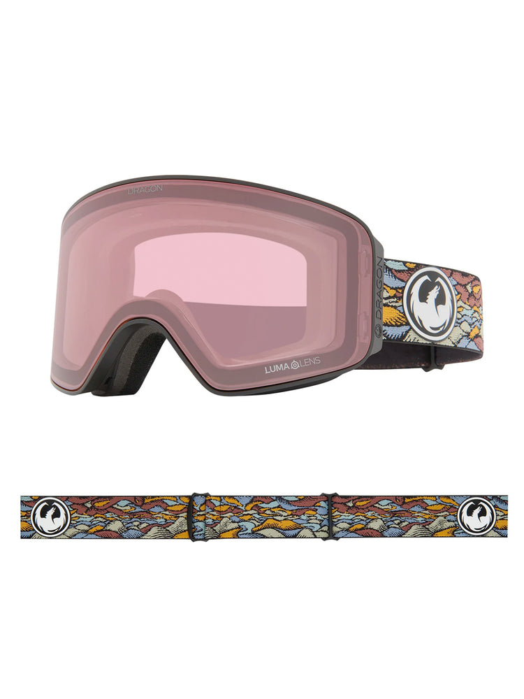 DRAGON NFX MAG OTG SNOWBOARD GOGGLES - GIGI RUF DARK SMOKE + LIGHT ROSE LENS - 2025 GOGGLES