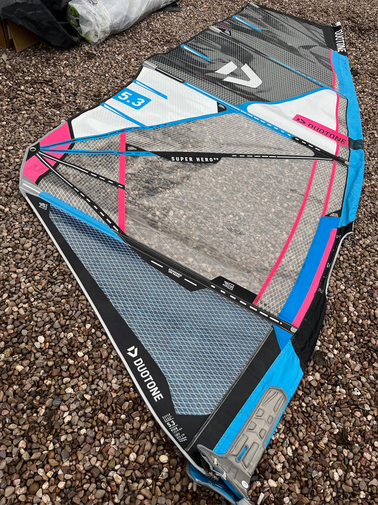 2019 Duotone Super Hero HD 5.3 m2 Used windsurfing sails