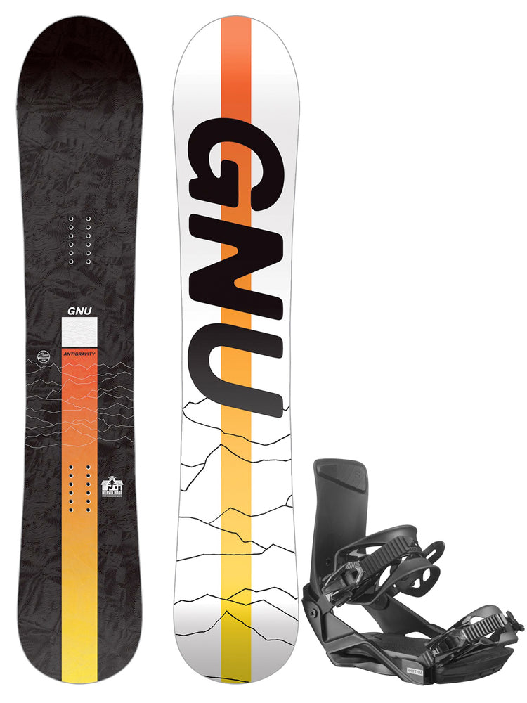 GNU ANTIGRAVITY COMPLETE SNOWBOARD PACKAGE - 2024 159 CM LARGE SNOWBOARD PACKAGES