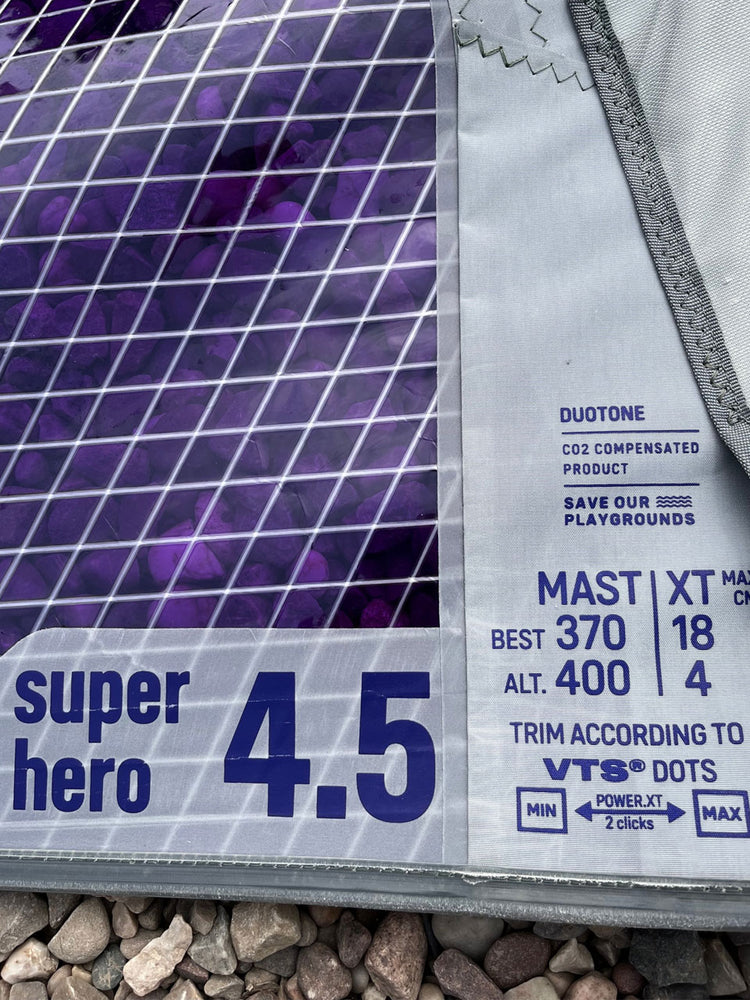 2024 Duotone Super Hero 4.5 m2 Used windsurfing sails