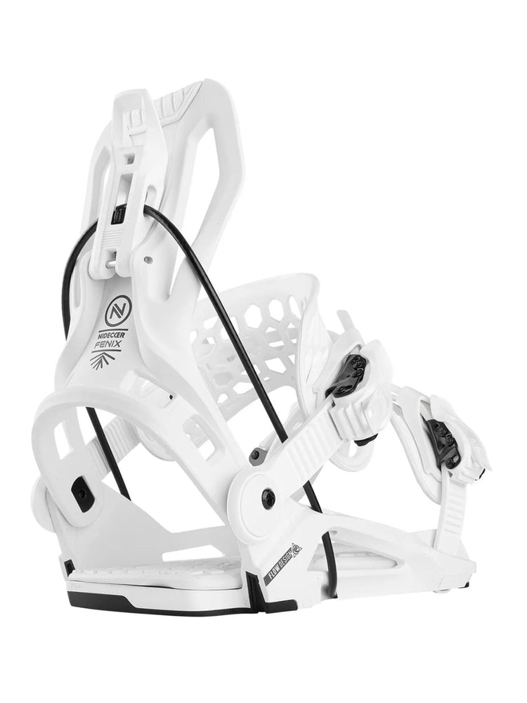 NIDECKER FLOW FENIX SNOWBOARD BINDINGS - WHITE - 2025 SNOWBOARD BINDINGS