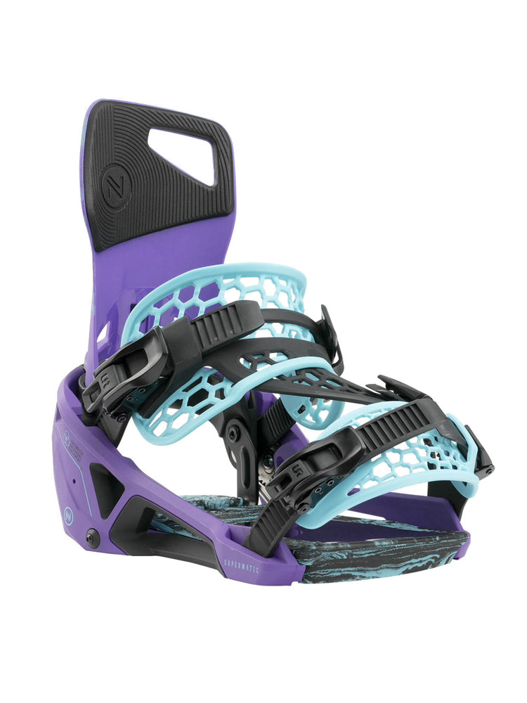 NIDECKER SUPERMATIC SNOWBOARD BINDINGS - JOKER PURPLE - 2025 JOKER PURPLE SNOWBOARD BINDINGS