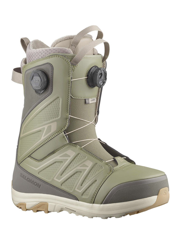 SALOMON LAUNCH BOA SJ BOA SNOWBOARD BOOTS - DEEP LICHEN GREEN - 2025 DEEP LICHEN GREEN SNOWBOARD BOOTS