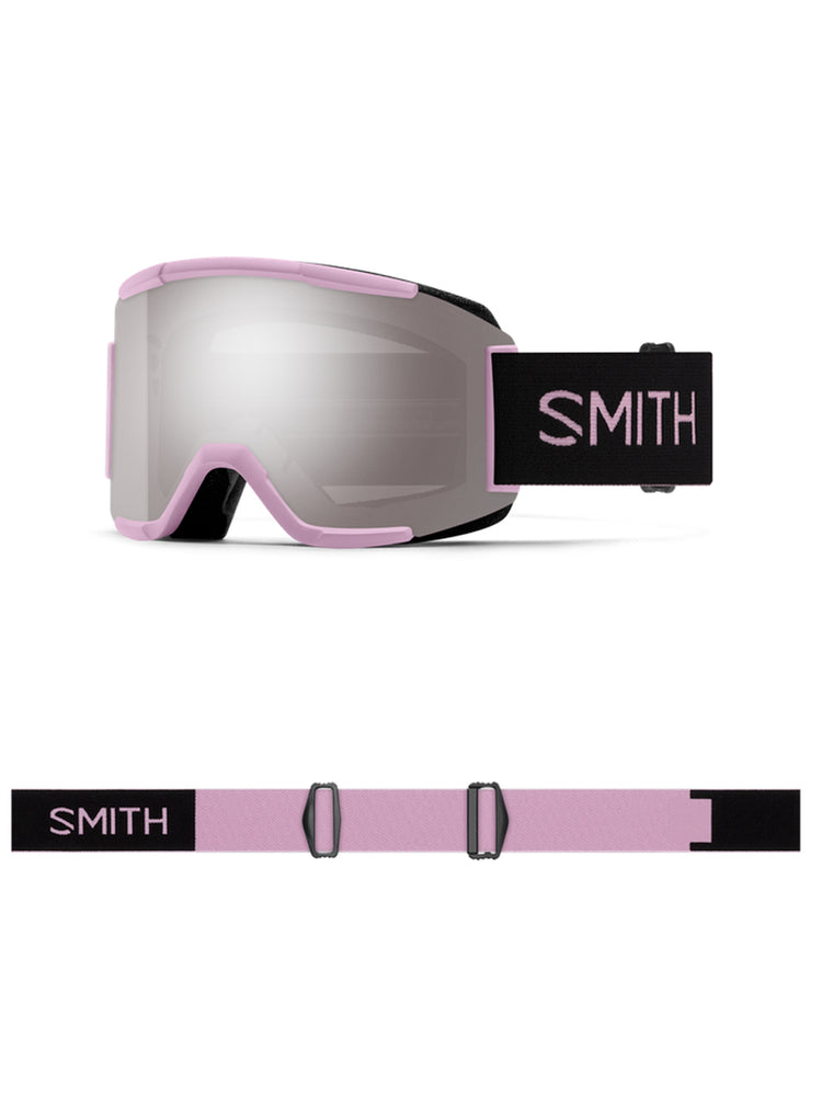 SMITH SQUAD SNOWBOARD GOGGLE - PROPER PINK SUN PLATINUM - 2025 PROPER PINK SUN PLATINUM MIRROR GOGGLES