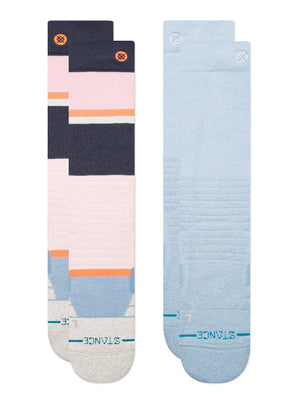 
                  
                    Load image into Gallery viewer, STANCE WOMENS POWDERED MID POLY SNOWBOARD SOCKS - 2 PACK - PINKFADE PINKFADE SOCKS
                  
                