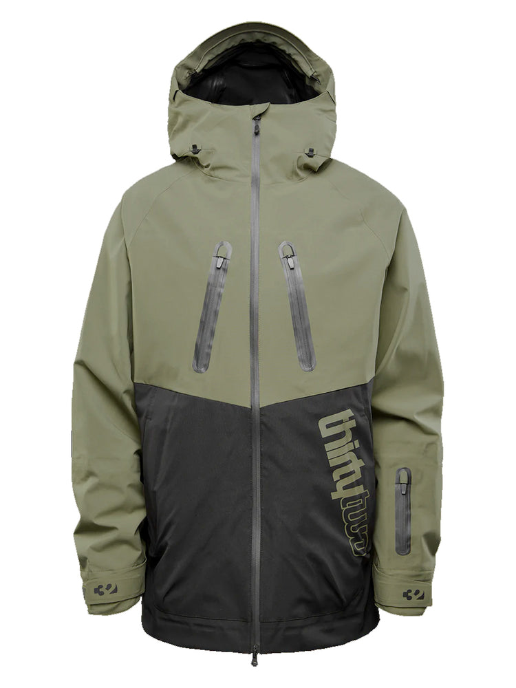 THIRTYTWO TM-3 SNOWBOARD JACKET - BLACK OLIVE - 2025 BLACK OLIVE SNOWBOARD JACKETS