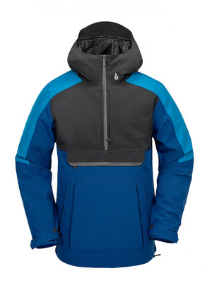 
                  
                    Load image into Gallery viewer, VOLCOM BRIGHTON PULLOVER SNOWBOARD JACKET - NAVY - 2025 NAVY SNOWBOARD JACKETS
                  
                