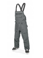 VOLCOM ROAN BIB OVERALL SNOWBOARD PANT - CHARCOAL - 2025 CHARCOAL SNOWBOARD PANTS