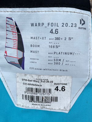 
                  
                    Load image into Gallery viewer, 2023 Duotone Warp Foil 4.6 m2 Used windsurfing sails
                  
                