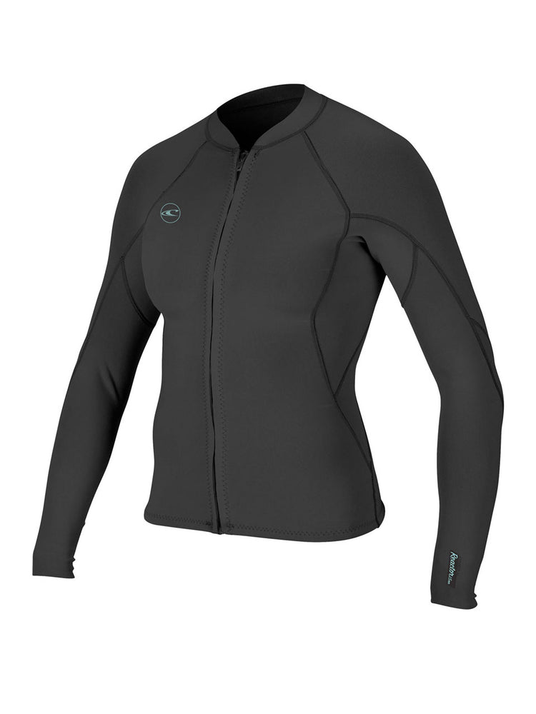 O'Neill Womens Reactor 2 1.5mm Wetsuit Jacket - Black - 2024 18 Womens summer wetsuits